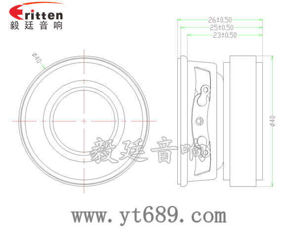 40mm13芯3瓦藍牙音箱全頻喇叭成品圖